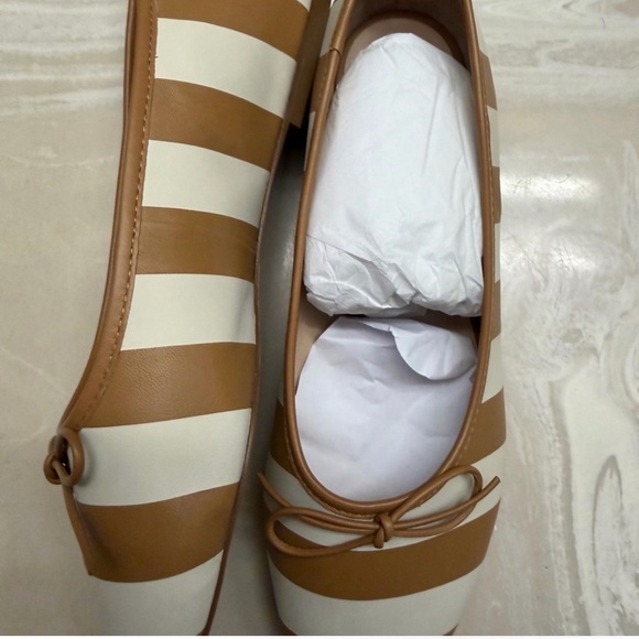 NWOT Anthropologie Maeve Striped Ballet Flats - Picture 2 of 3